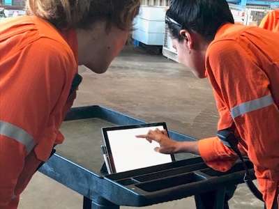 Users with tablet