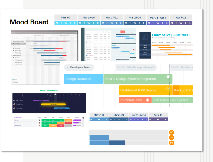 Moodboard design reference tool