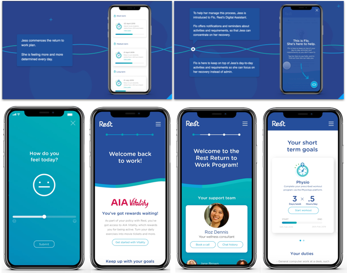 Visual design of the final app user interfaces